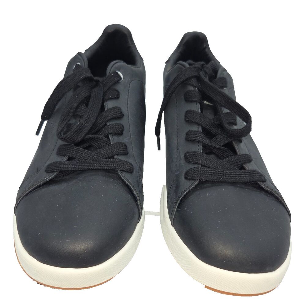 KURU Men’s Size 8.5 Black Leather Comfort Casual Sneakers Shoes Pre Owned